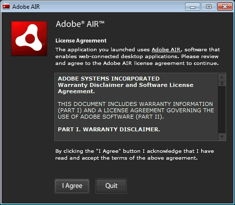 Adobe AIR license agreement