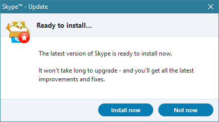 skype updates through windows update